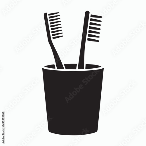 Toothbrush Holder Household Solid Icon