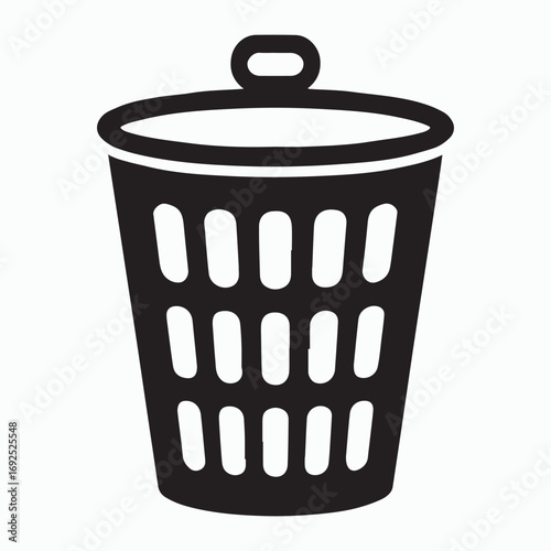 Laundry Hamper Solid Household Icon