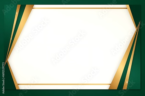Elegant green and gold certificate border with ample copy space for personalized awards and recognition documents