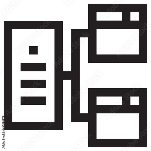 Database Clean Vector Icon – Flat Symbol Design for Web and Mobile Apps