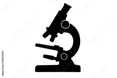 Silhouette of a microscope
