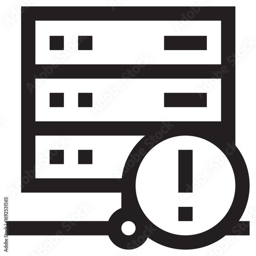 Servers Clean Vector Icon – Flat Symbol Design for Web and Mobile Apps