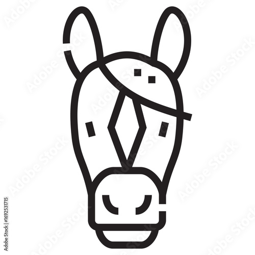 Horse Clean Vector Icon – Flat Symbol Design for Web and Mobile Apps