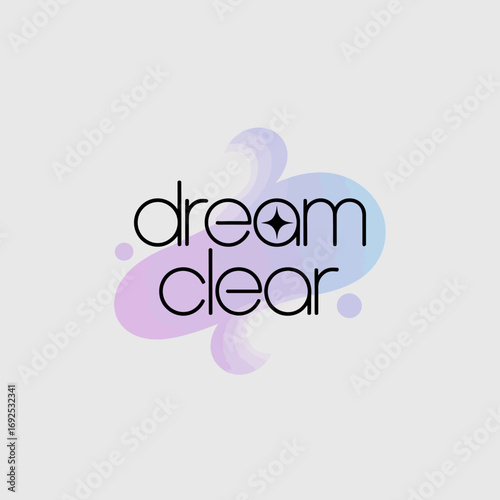 Minimalist dream clear logo design abstract shapes typography modern brand identity elegant clean vector