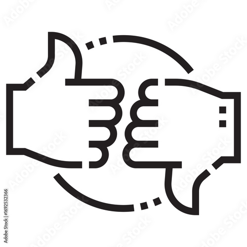 Criticism Clean Vector Icon – Flat Symbol Design for Web and Mobile Apps