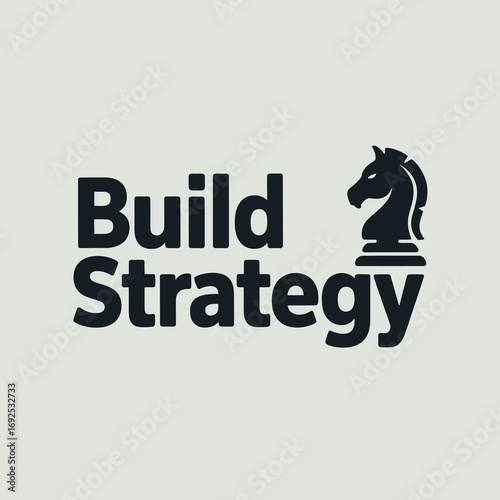 Strategic business planning chess knight symbol corporate development visionary thinking management consulting teamwork success vector