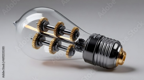 Close-up view of the complex gears, cogs, and inner workings of a technological device or hine part.