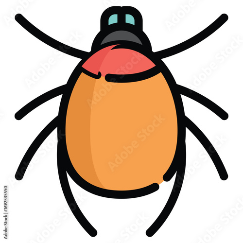 Mite Clean Vector Icon – Flat Symbol Design for Web and Mobile Apps