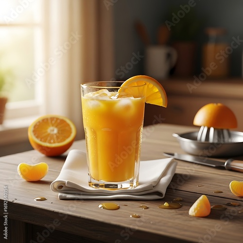 Refreshing Orange Juice - A Healthy Start to the Day.