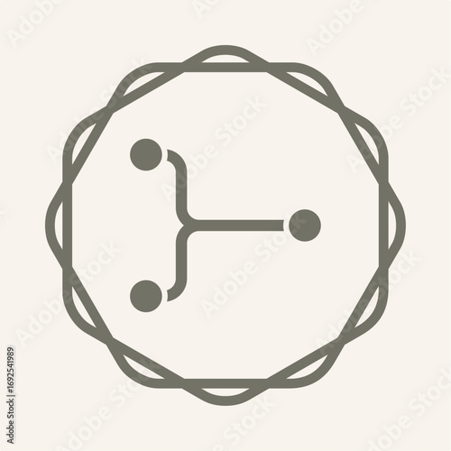 Convergence symbol trendy artwork useful vector Illustration circle design magnificent colorful background