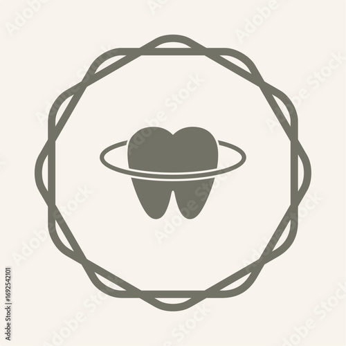 Teeth symbol trendy artwork useful vector Illustration circle design magnificent colorful background