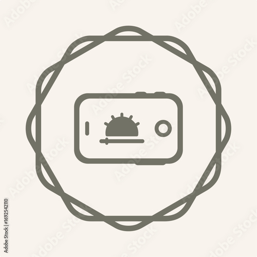 Tablet symbol trendy artwork useful vector Illustration circle design magnificent colorful background