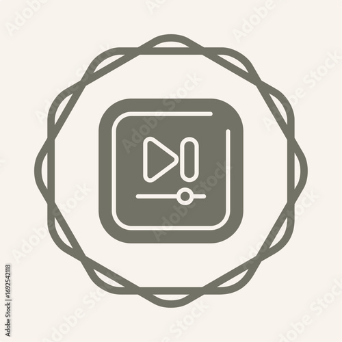Video Next symbol trendy artwork useful vector Illustration circle design magnificent colorful background