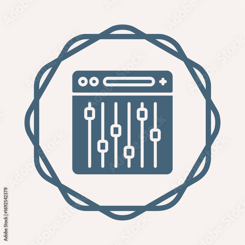 Settings symbol trendy artwork useful vector Illustration circle design beauteous colorful background