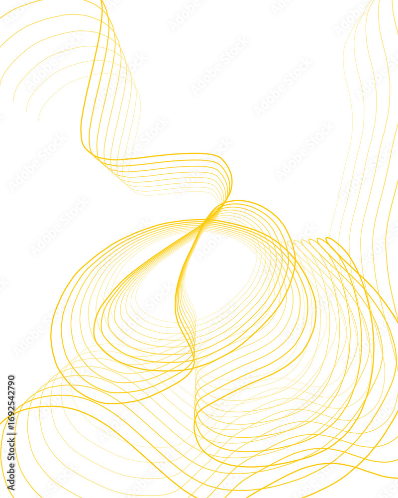 Fototapeta premium Minimalist abstract yellow light waves