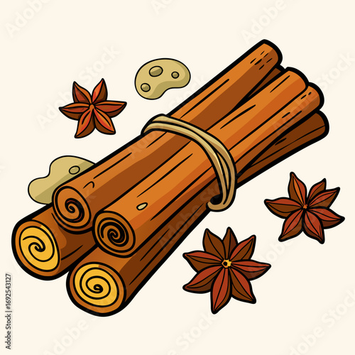 star anise and cinnamon