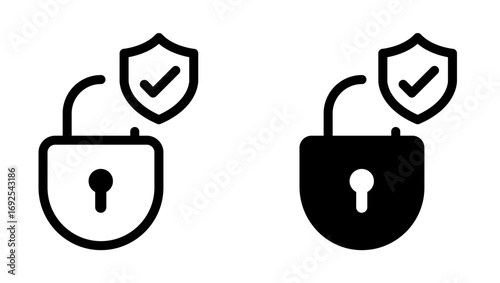Protection and Secure icon. Security Lock