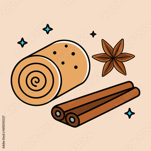 cinnamon sticks and star anise