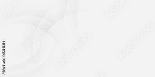 Abstract  white and gray color, modern design stripes background with geometric round shape. Vector illustration.