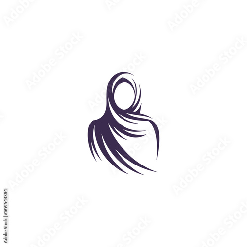 Hijab Logo Design – Islamic Fashion, Modest Wear, and Muslim Women Branding Vector