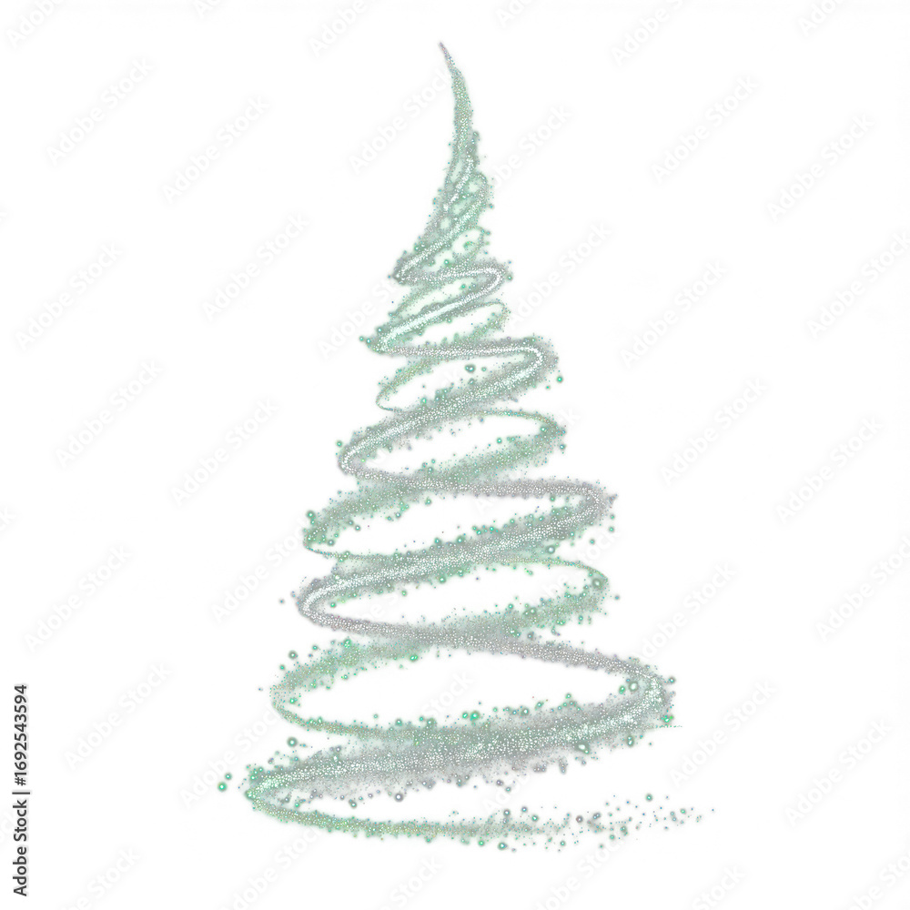 Fototapeta premium PNG Christmas tree sparkling green black.
