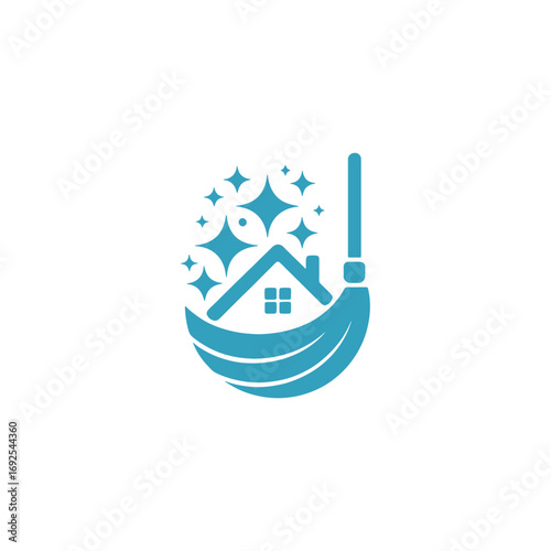 Home Cleaning Logo Design – Housekeeping, Maid Service, and Cleaning Company Branding Vector