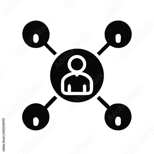 Vector art of network connection, symbolizing communication, social media, and interpersonal relationships