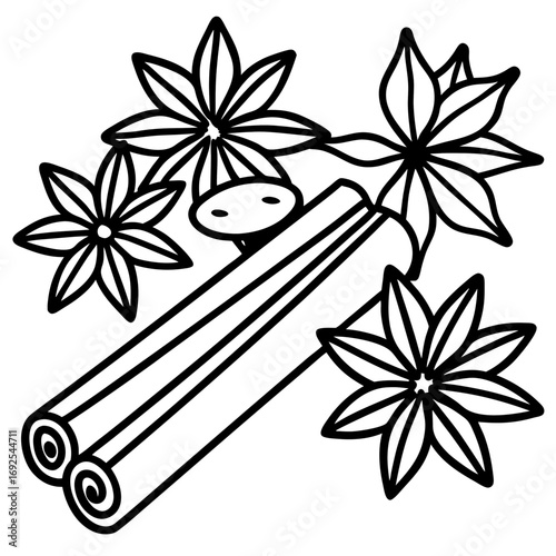 black and white flowers