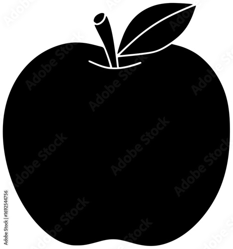 fresh illustration juicy silhouette fruit logo apple icon food outline sweet organic natural healthy nature diet freshness delicious ripe shape with vector graphic background
