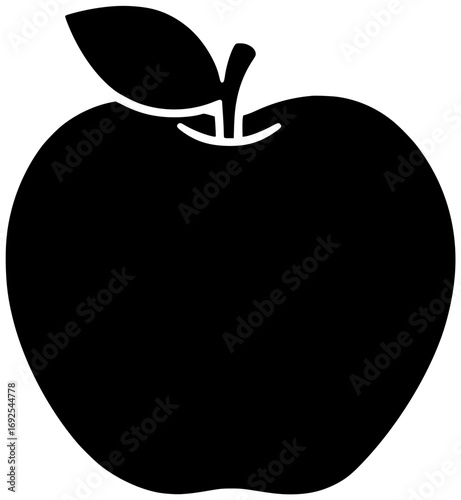 fresh illustration juicy silhouette fruit logo apple icon food outline sweet organic natural healthy nature diet freshness delicious ripe shape with vector graphic background