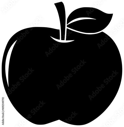 fresh illustration juicy silhouette fruit logo apple icon food outline sweet organic natural healthy nature diet freshness delicious ripe shape with vector graphic background