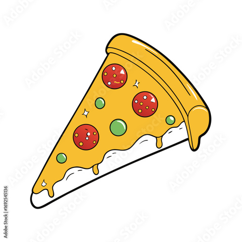 Delicious cheese stuffed crust pizza slice with vibrant toppings ready to eat