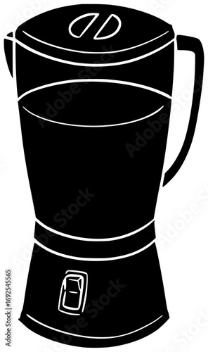 blender illustration kitchen silhouette mixer logo home icon equipment outline cooking electric appliance machine food household diet device smoothie shape adults vector graphic background