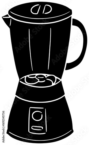 blender illustration kitchen silhouette mixer logo home icon equipment outline cooking electric appliance machine food household diet device smoothie shape adults vector graphic background