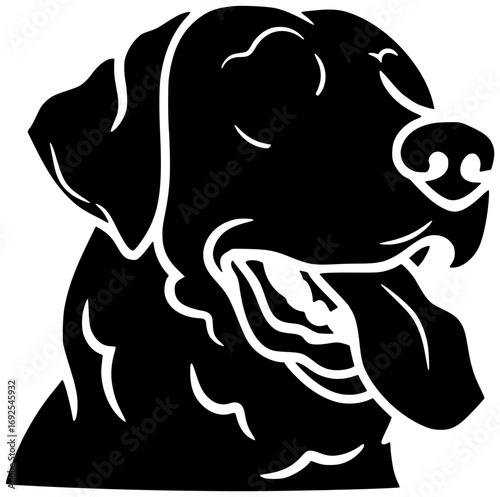 pet illustration dog silhouette chubby logo animal icon cute outline breed canine happy funny fat doggy adorable portrait puppy shape women vector graphic background