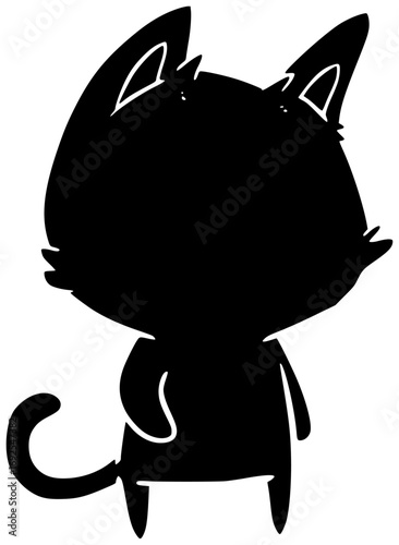 pet illustration animal silhouette cat logo cute icon kitty outline funny kitten fur fat domestic feline adorable home furry shape women vector graphic background