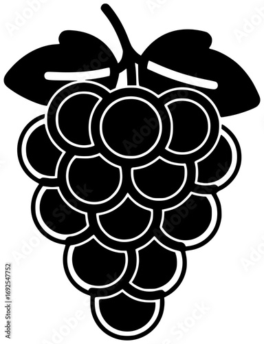 fruit illustration cranberry silhouette food logo berry icon fresh outline red healthy ripe juicy white grape raspberry organic leaf shape coconut vector graphic background