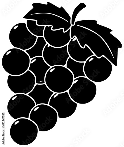 fruit illustration cranberry silhouette food logo berry icon fresh outline red healthy ripe juicy white grape raspberry organic leaf shape coconut vector graphic background