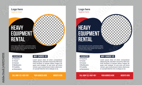 heavy equipment rental flyer template