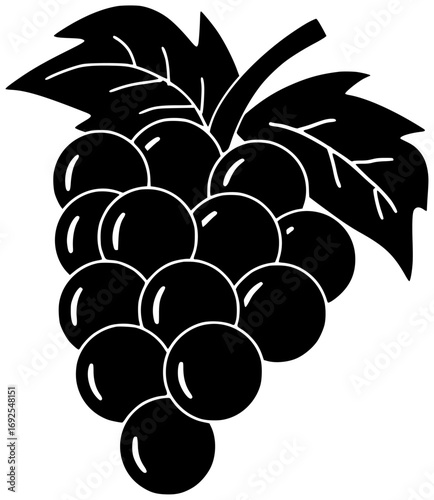fruit illustration cranberry silhouette food logo berry icon fresh outline red healthy ripe juicy white grape raspberry organic leaf shape coconut vector graphic background