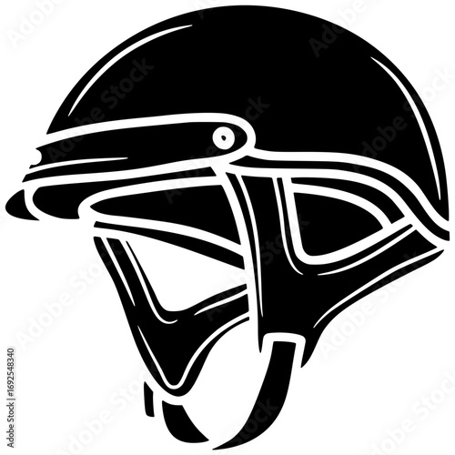 protection illustration helmet silhouette construction logo safety icon engineer outline builder industry work worker equipment industrial protective engineering business shape women vector graphic ba