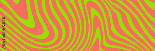 Abstract green coral psychedelic wave print background. 1970s trippy seamless pattern. Marbled acrylic swirl pattern eps 10.