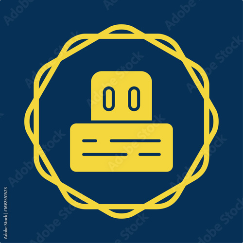 Usb Stick symbol trendy artwork useful vector Illustration circle design ravishing colorful background