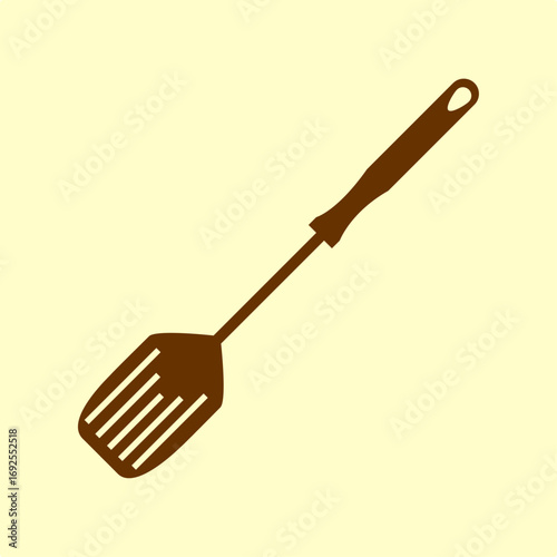 Cooking spatula symbol artwork trendy useful vector Illustration design gorgeous colorful background