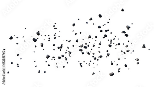 Fotografi Cut out floating rocks on transparent background, ideal for compositing and phot