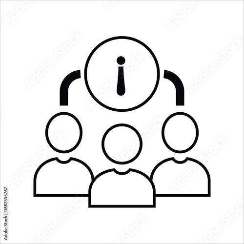 about us icons. simple line vector illustration