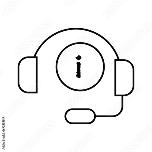 support icons. simple line vector illustration