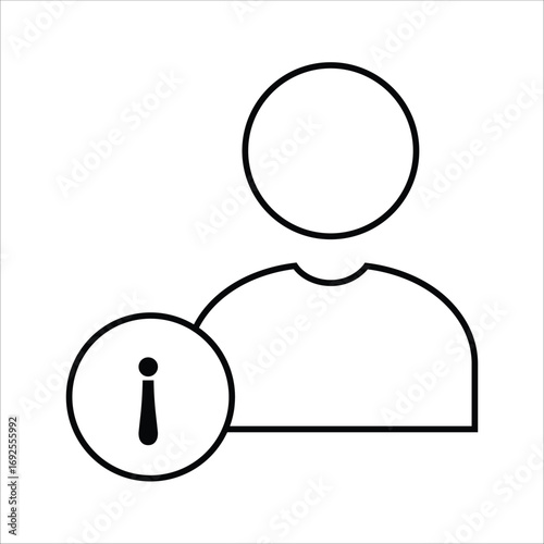 user info icons. simple line vector illustration