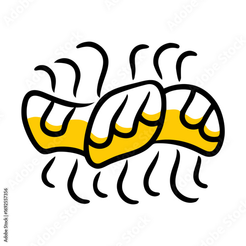 Collagen hand drawing icon for web and graphic design