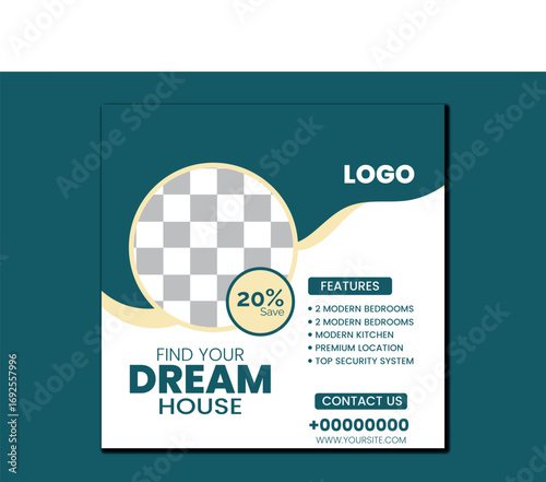 Real Estate Social Media Poster Template